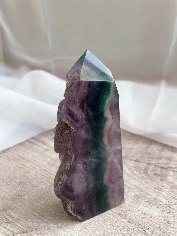 Fluorite Freeform Raw Edge Tower