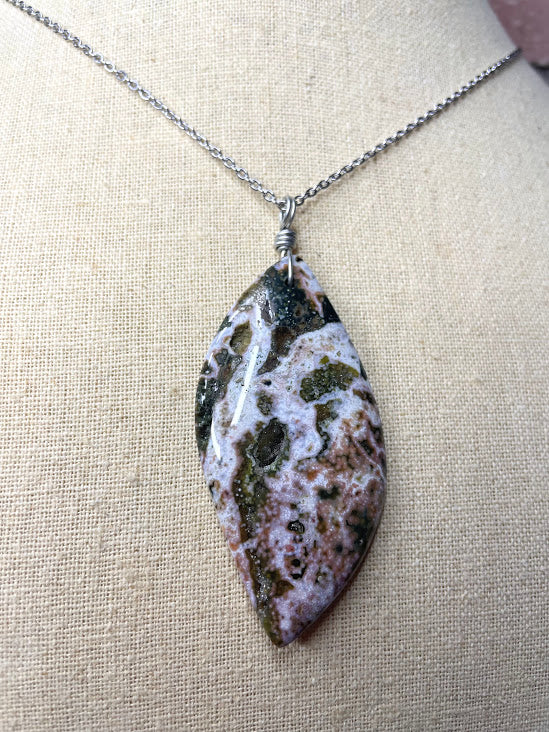 Ocean Jasper | Orbicular Jasper Necklace