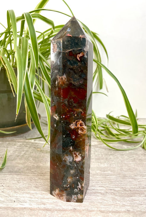 Red Moss Agate Tower XL