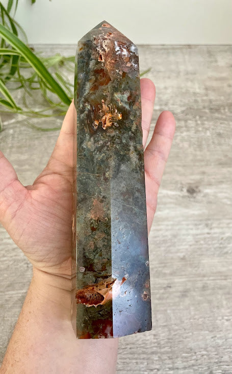Red Moss Agate Tower XL