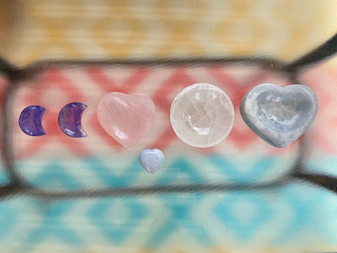 Blue Calcite Heart Dish