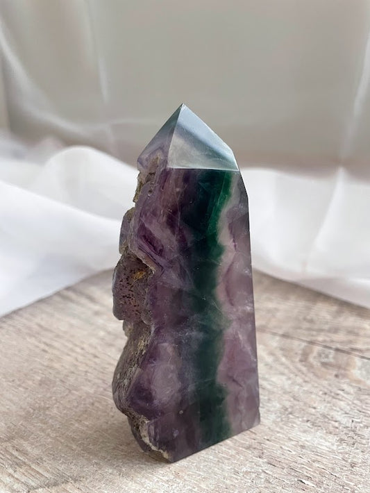 Fluorite Freeform Raw Edge Tower